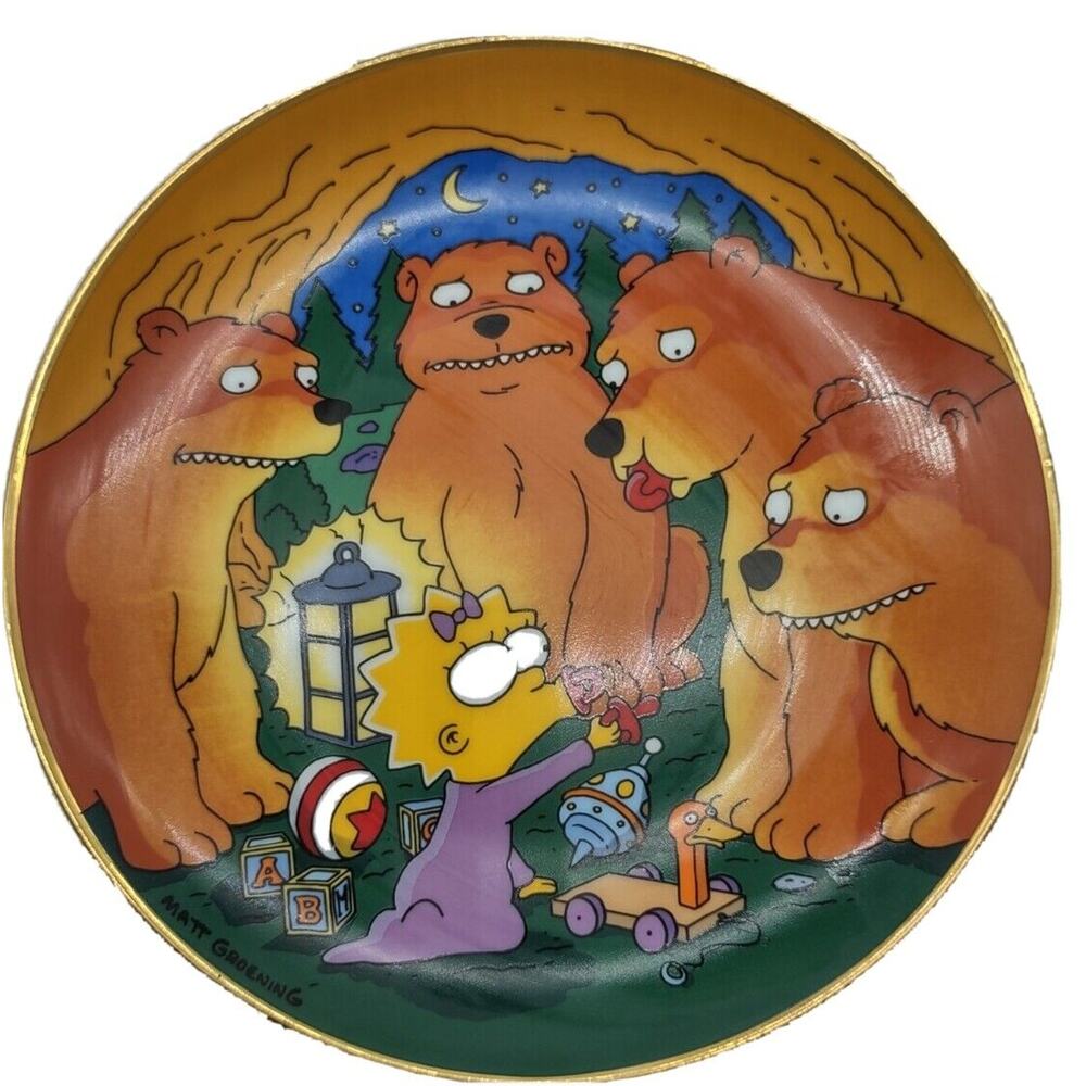 Simpsons Maggie And The  Bears Frankln Mint Collectors Plate # L1513